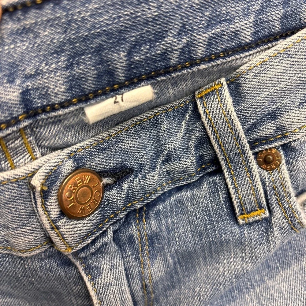 J.Crew Womens Light Wash Denim Cut Off Shorts‎ Raw Hem Size 27 Blue Cotton